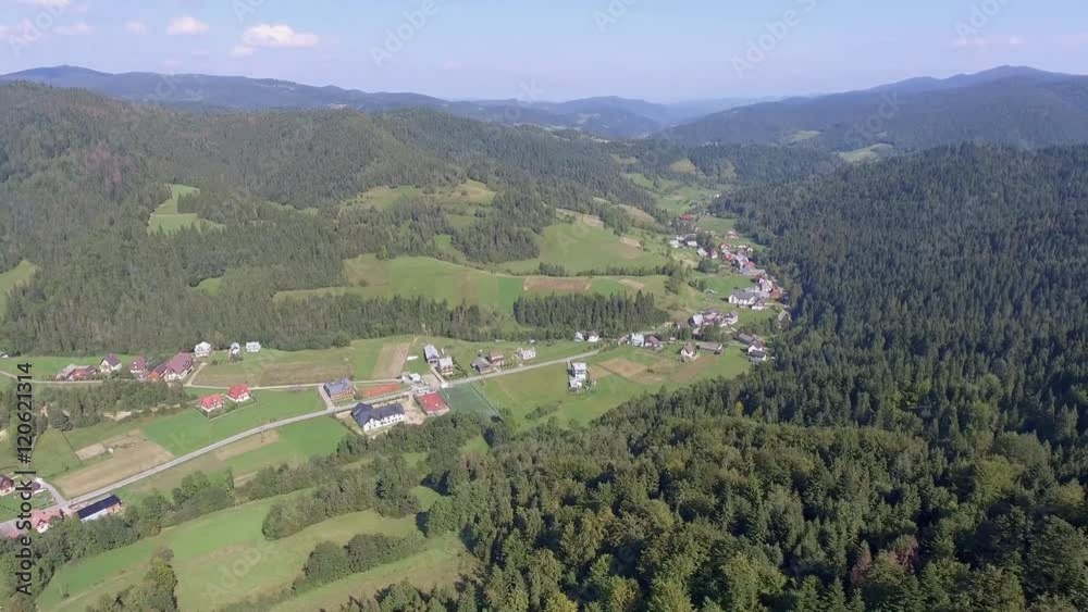 Mountain landcsape at summer time in south of Poland. View from above. Mountain landcsape at summer time in south of Poland. View from above.