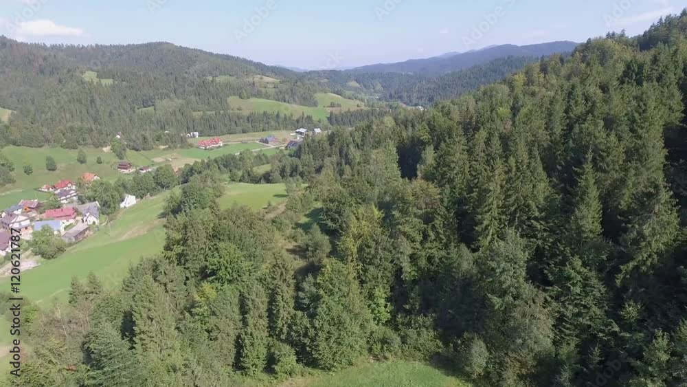 Mountain landcsape at summer time in south of Poland. View from above. Mountain landcsape at summer time in south of Poland. View from above.