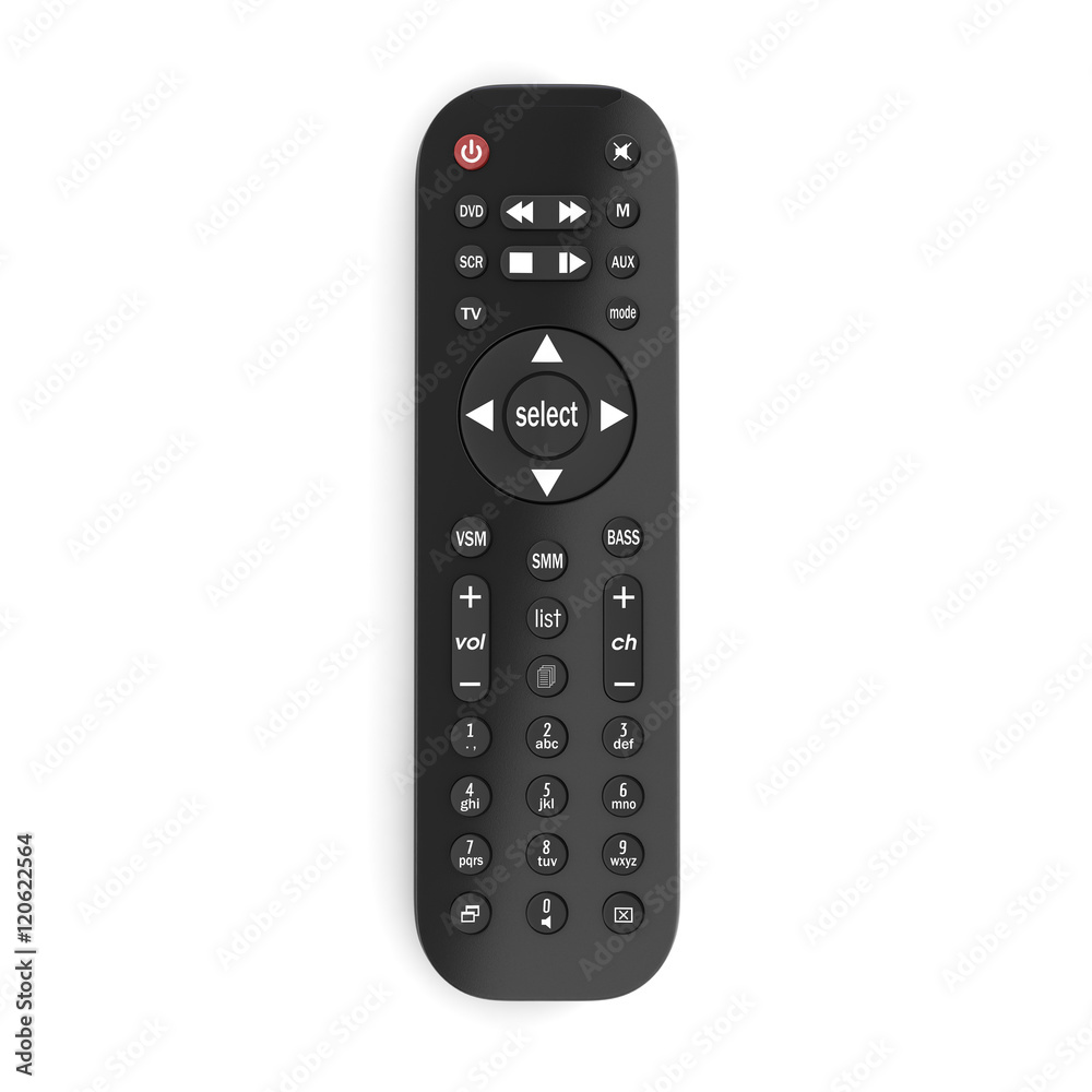 3D rendering TV Remote