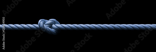 blue rope with knot background banner photo