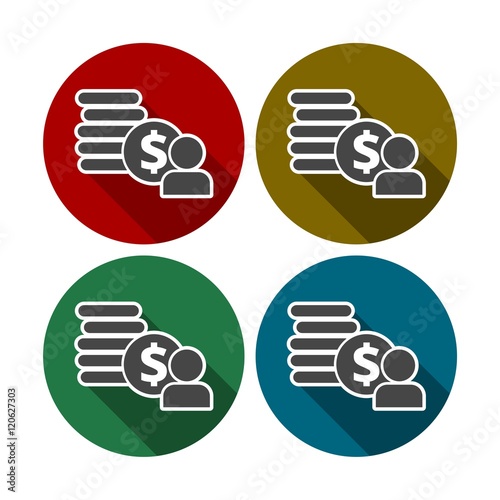 Employee wages icon Vector