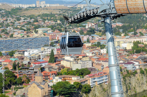 cable car. funicular Tbilisi, Georgia