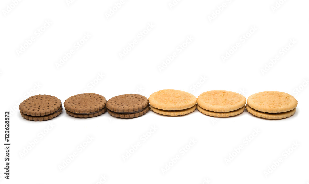 Sandwich biscuits with chocolate filling Sandwich biscuits with chocolate filling