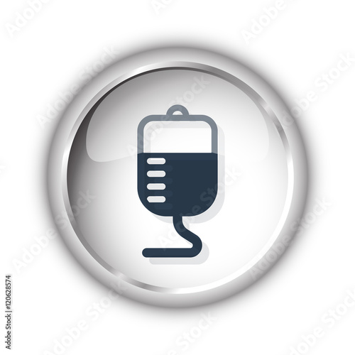 Web button with black Transfusion icon on white background