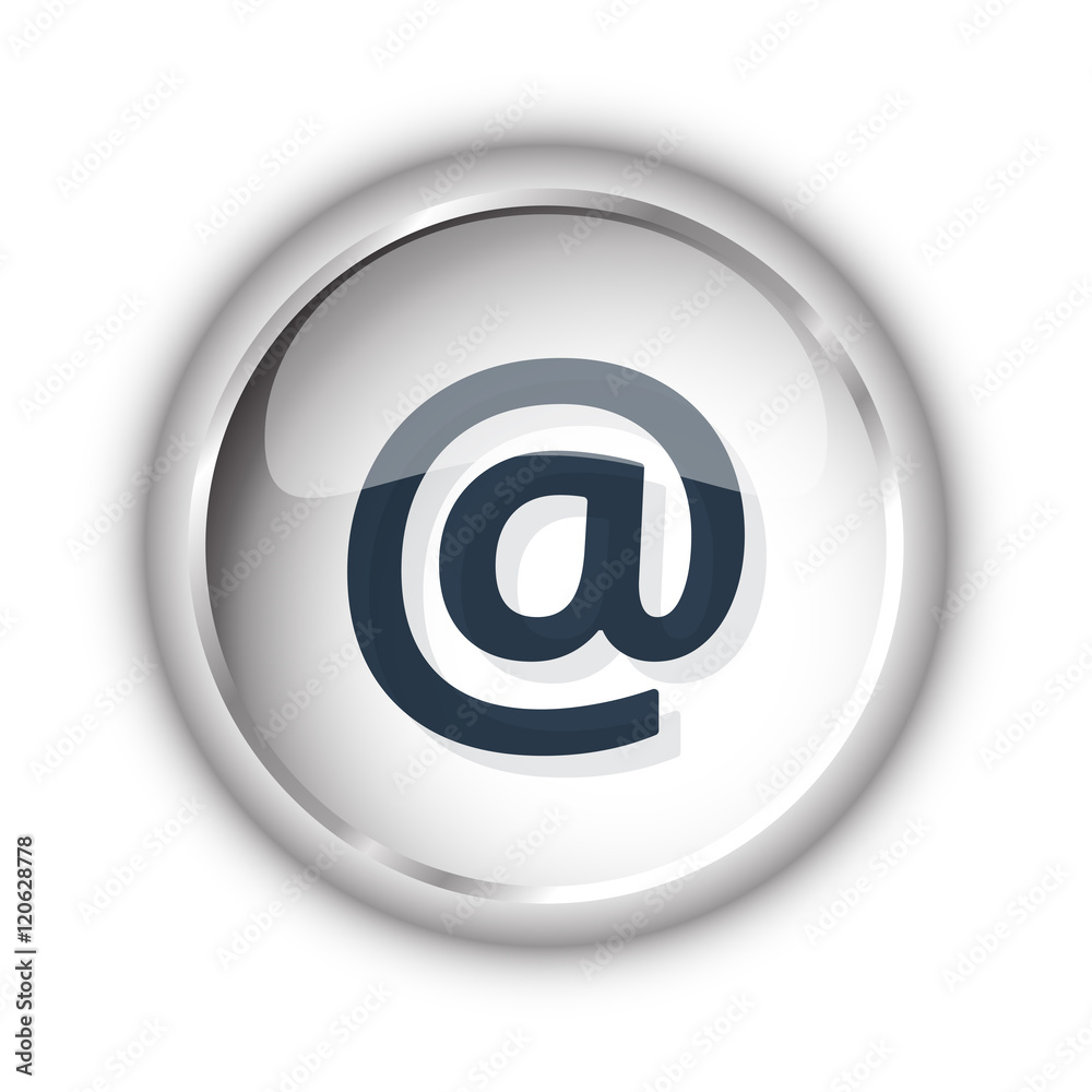 Web button with black E-Mail icon on white background Web button with black E-Mail icon on white background
