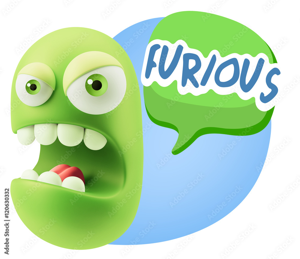 3d Rendering Angry Character Emoji saying Furious with Colorful 3d Rendering Angry Character Emoji saying Furious with Colorful