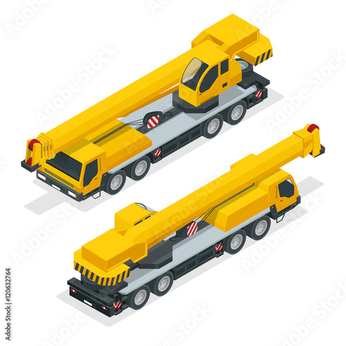 Isometric crane, heavy equipment and machinery