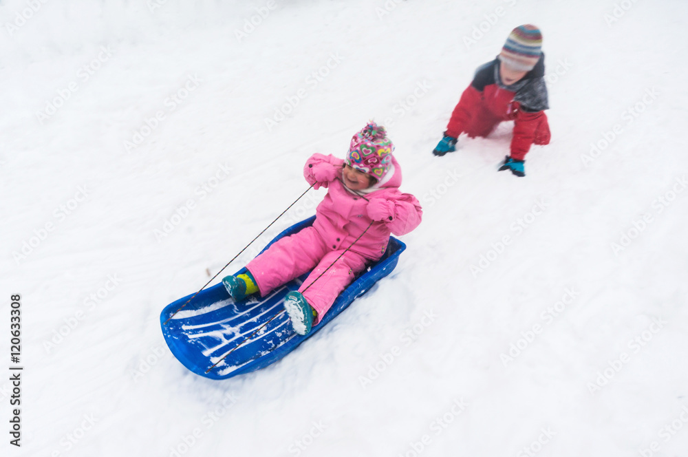 Kids on bob sledge Kids on bob sledge