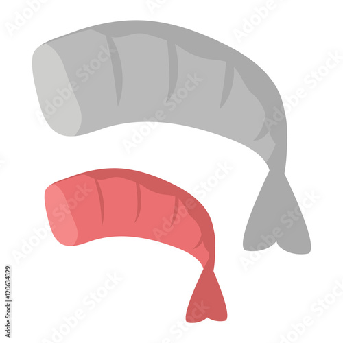 Roasted tails of shrimps dish protein nutrition. Cooked meal fresh gourmet healthy shrimp prawn shellfish vector. Crustacean cuisine appetizer snack shrimp delicious dinner ingredient.