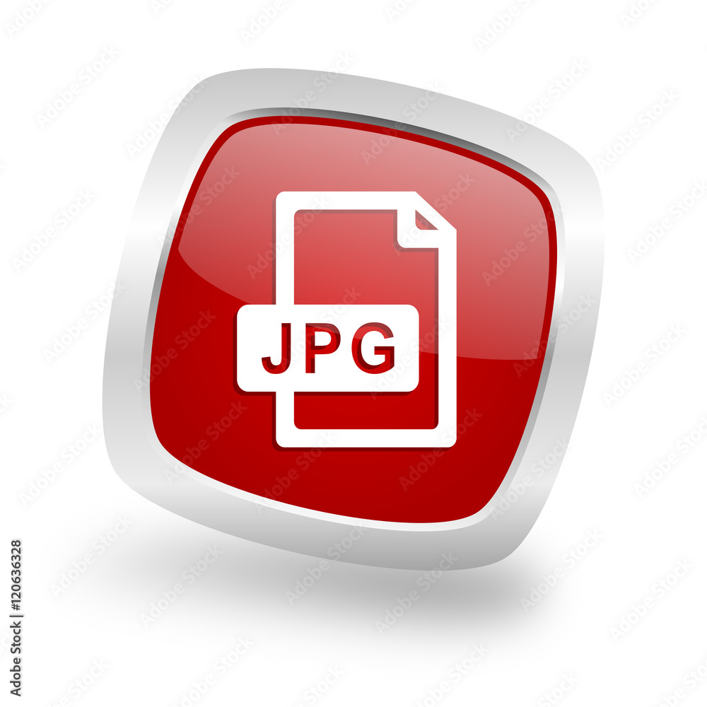jpg file square red glossy chrome silver metallic web icon jpg file square red glossy chrome silver metallic web icon