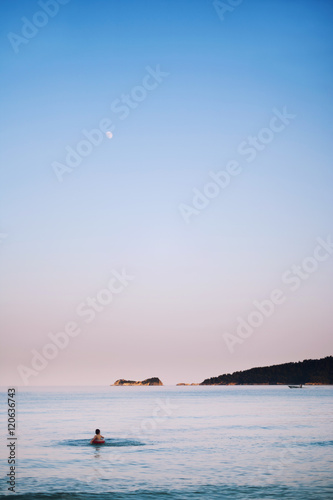  Swimming after dawn