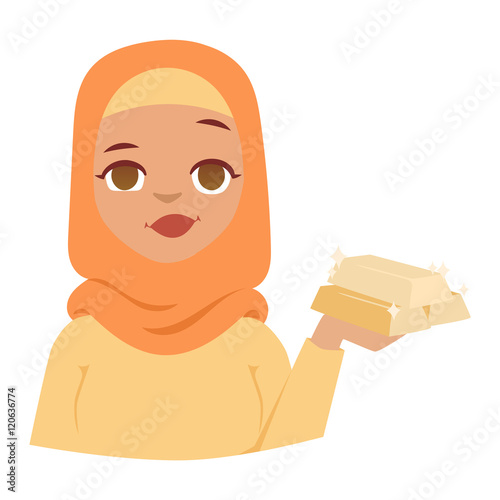 Arabic woman vector