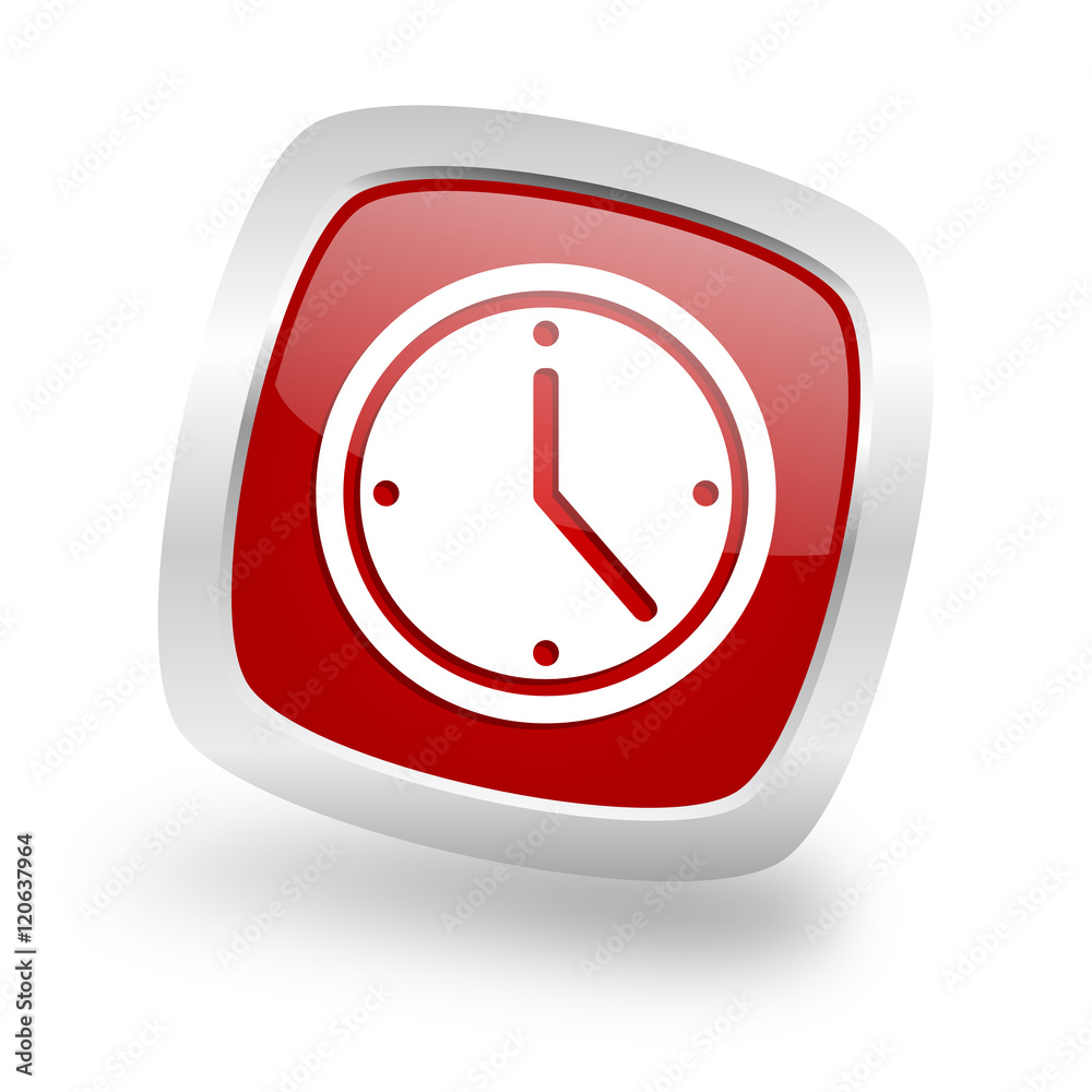 time square red glossy chrome silver metallic web icon time square red glossy chrome silver metallic web icon
