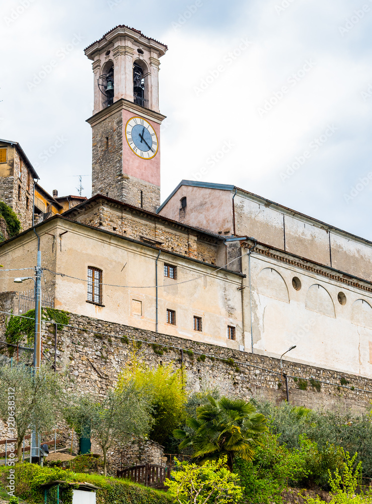 St. Martin's (San martino) Church in the Castello of Valsolda village, Italy
