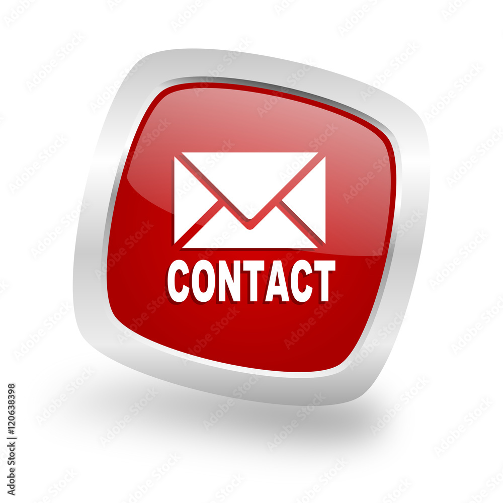email square red glossy chrome silver metallic web icon email square red glossy chrome silver metallic web icon