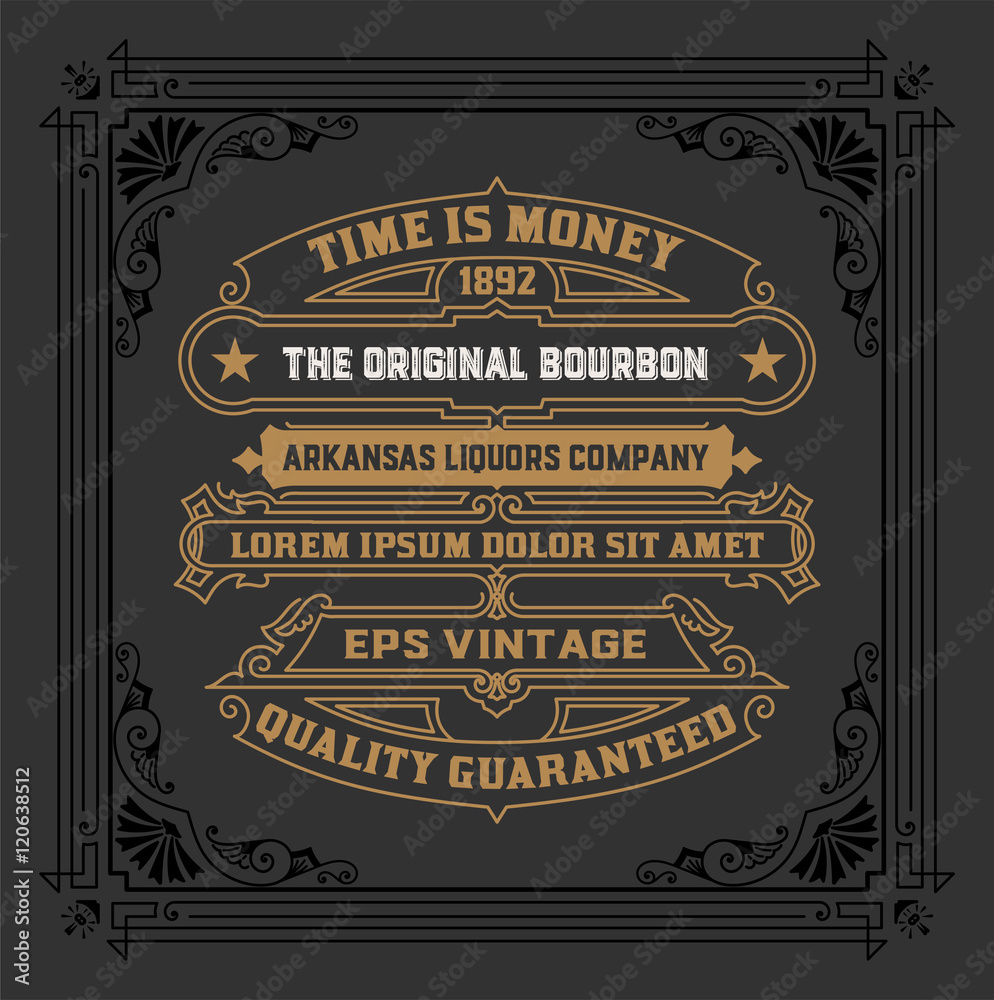 Vintage Whiskey Label
