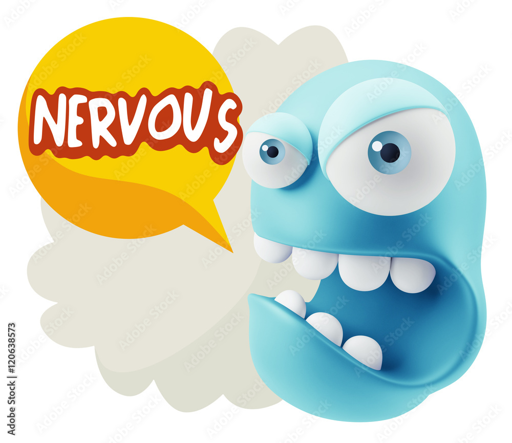 3d Rendering Angry Character Emoji saying Nervous with Colorful 3d Rendering Angry Character Emoji saying Nervous with Colorful
