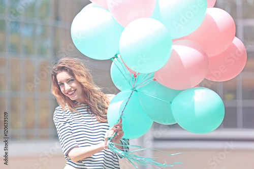Beautiful young woman with ...