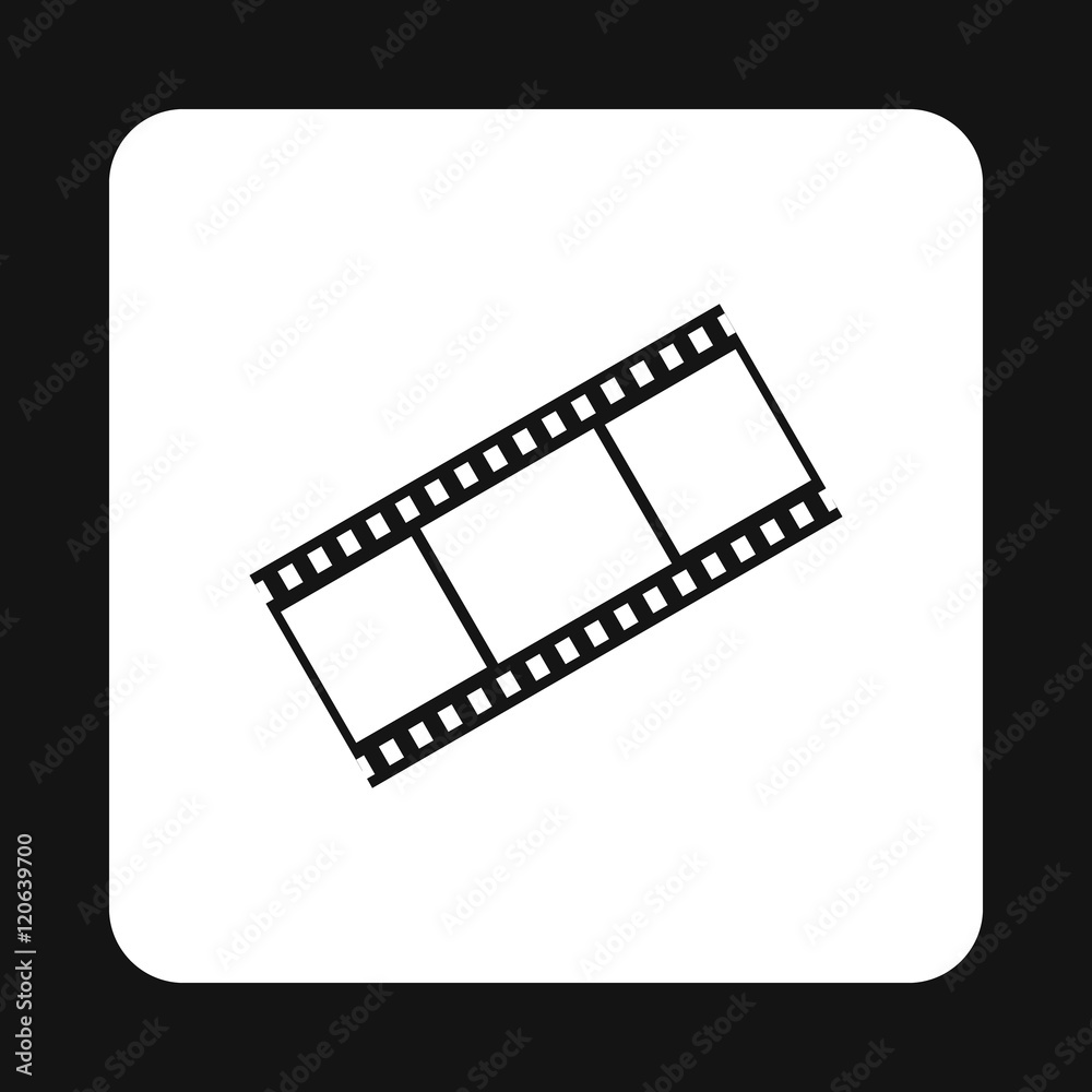 Film strip icon in simple style on a white background vector illustration