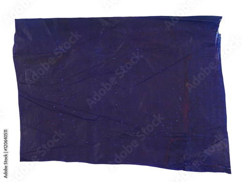 blue carbon paper isolated on white background