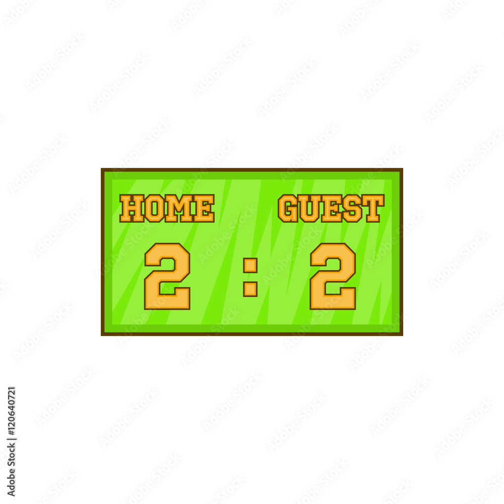 Baseball score board icon in cartoon style isolated on white background vector illustration Baseball score board icon in cartoon style isolated on white background vector illustration