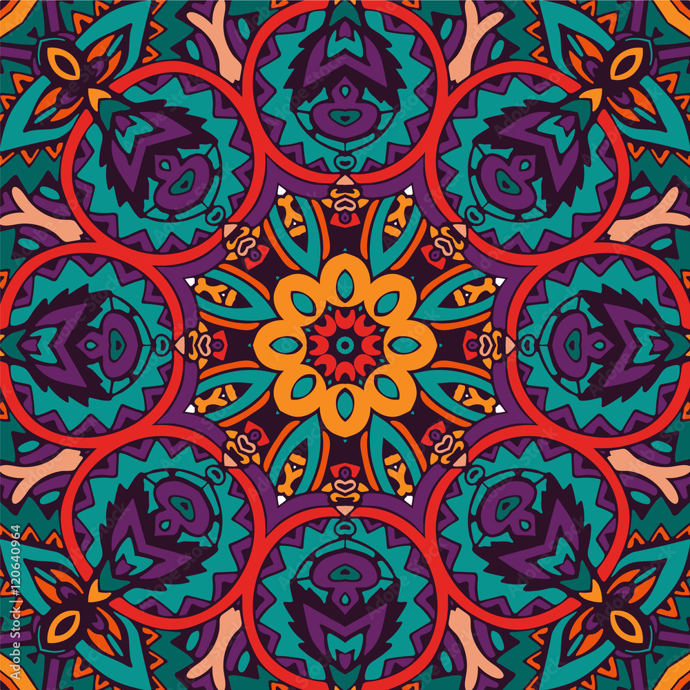 colorful mandala flower pattern