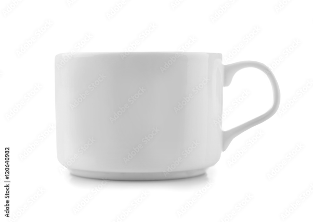 Cup of fresh coffee on white background Cup of fresh coffee on white background