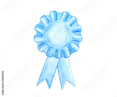 Hand painted ribbon, isolated on white