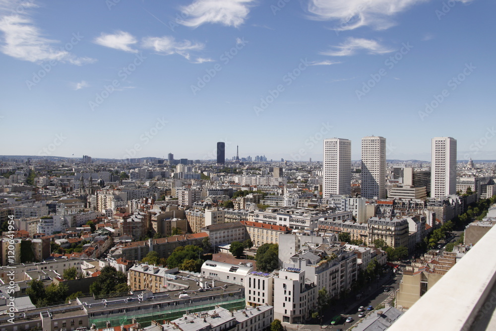Panorama urbain à Paris	