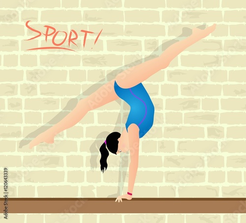illustration of a young athlete who practices gymnastics