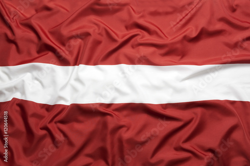 Textile flag of Latvia