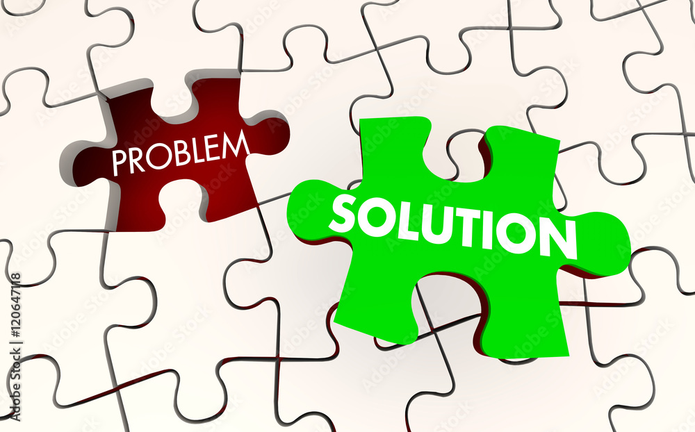 Problem Solution Solved Puzzle Piece Fixed 3d Illustration Problem Solution Solved Puzzle Piece Fixed 3d Illustration
