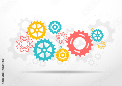 Gear contemporary mechanical background