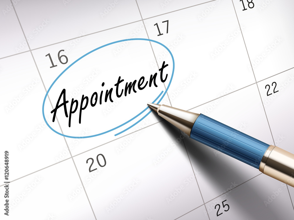 appointment word marked appointment word marked