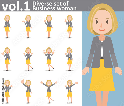 Diverse set of Business woman on white background vol.1 © KinokoTagawa