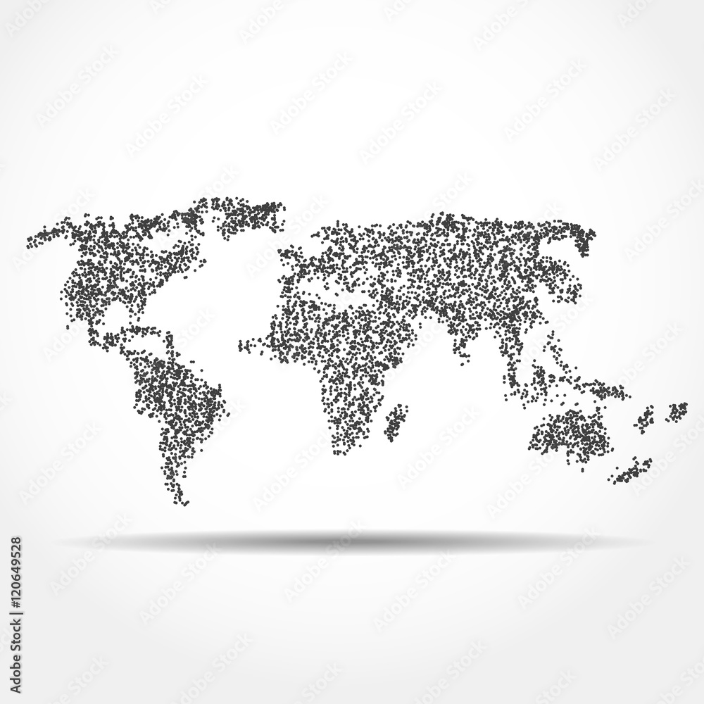Fototapeta premium World map point vector illustration