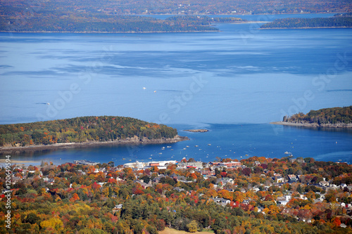 morning landscape view of Bar Harbor in Acadia National Park