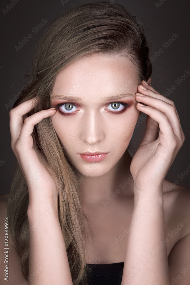 Fashion blond girl portrait Fashion blond girl portrait