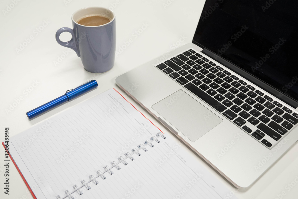 Flat lay Office Desk Concept. Flat lay Office Desk Concept.