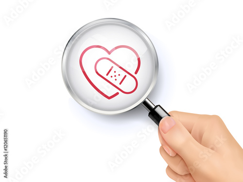 Heart with bandage icon