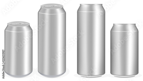aluminium soft drink cans vector