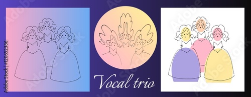 Schilderij op canvas Female vocal trio