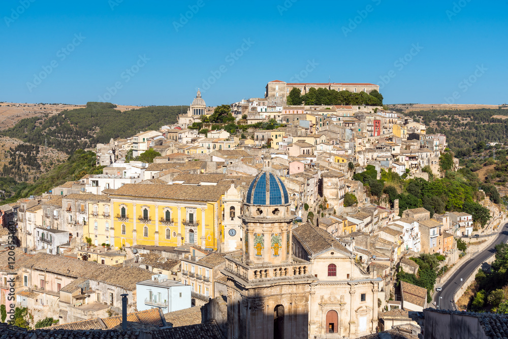 The beautiful baroque town of Ragusa Ibla in Sicily, Italy