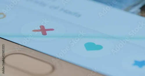 Online dating app on a smartphone
