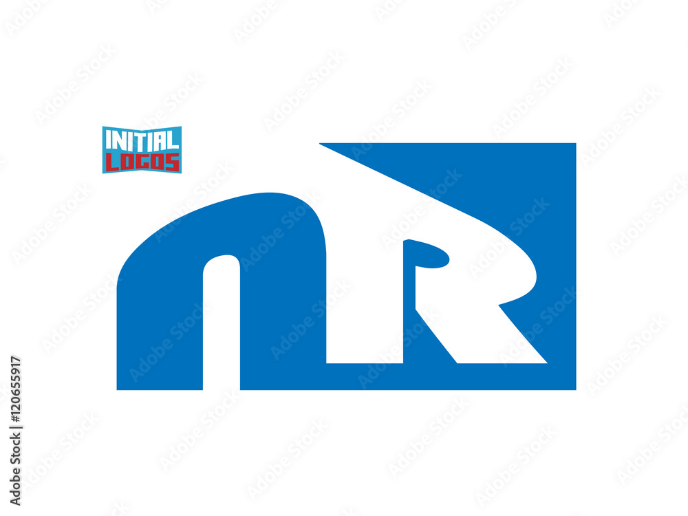 Fototapeta premium NR Initial Logo for your startup venture