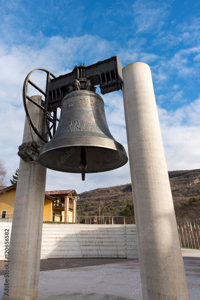 Fototapeta premium Bell of peace, First World War - Rovereto, Trento, Italy