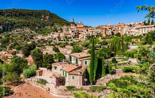 Beautiful old mediterranean village Valldemossa Majorca Spain