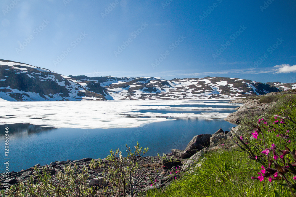 glacier lake in norway