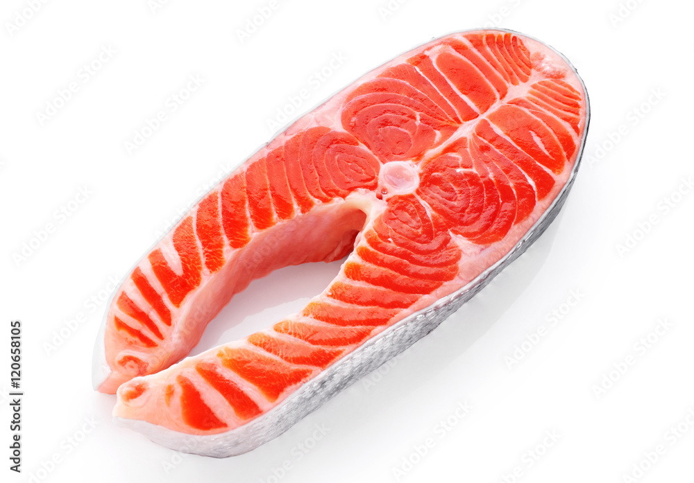 Fresh salmon isolated on white background Fresh salmon isolated on white background
