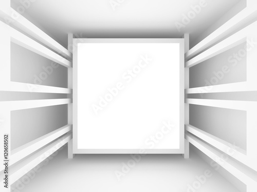 Abstract white frame architecture background